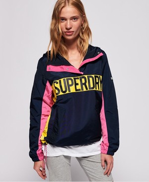 Superdry Chroma Overhead Női Kabát Sárga/Rózsaszín/Sötétkék | VXHLI4371